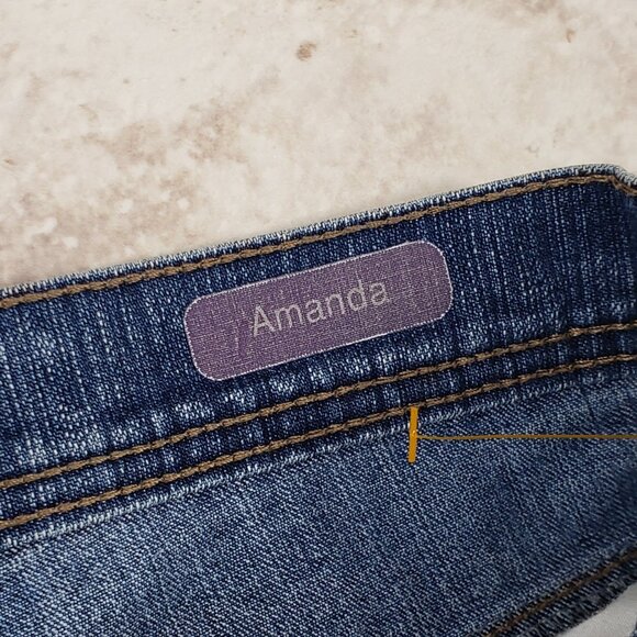 Amanda Gloria Vanderbilt Jeans Mid Rise Straight Leg Stretch Womens Size 10P - Picture 4 of 9